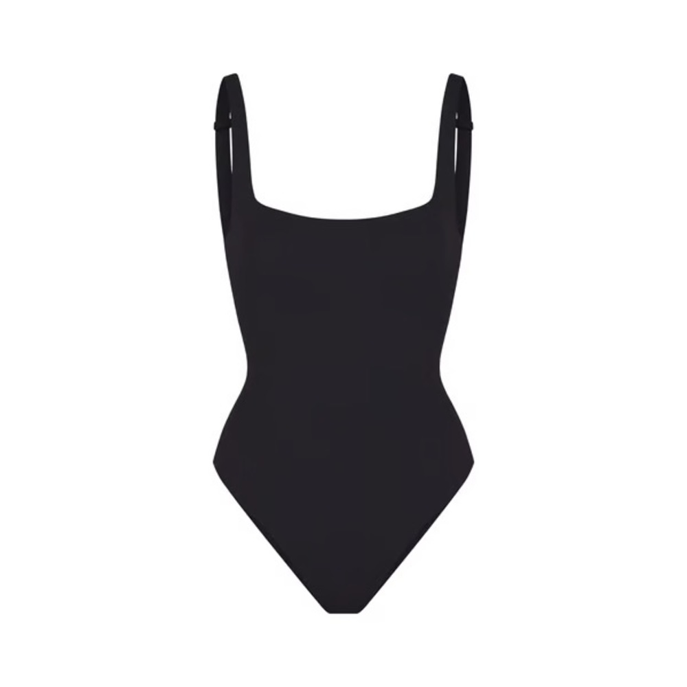 SKIMS NAKED SCOOP BRIEF BODYSUIT ONYX MEDIUM